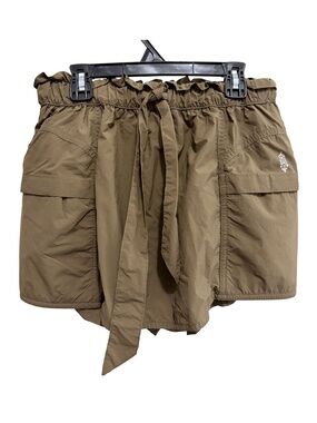 Water‑Resistant Smocked Waist Skort from Free Movement, Olive Green, XS